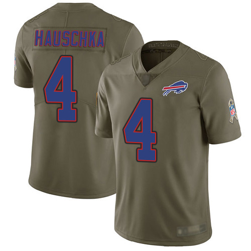 Men Buffalo Bills #4 Stephen Hauschka Limited Olive 2017 Salute to Service NFL Jersey->buffalo bills->NFL Jersey